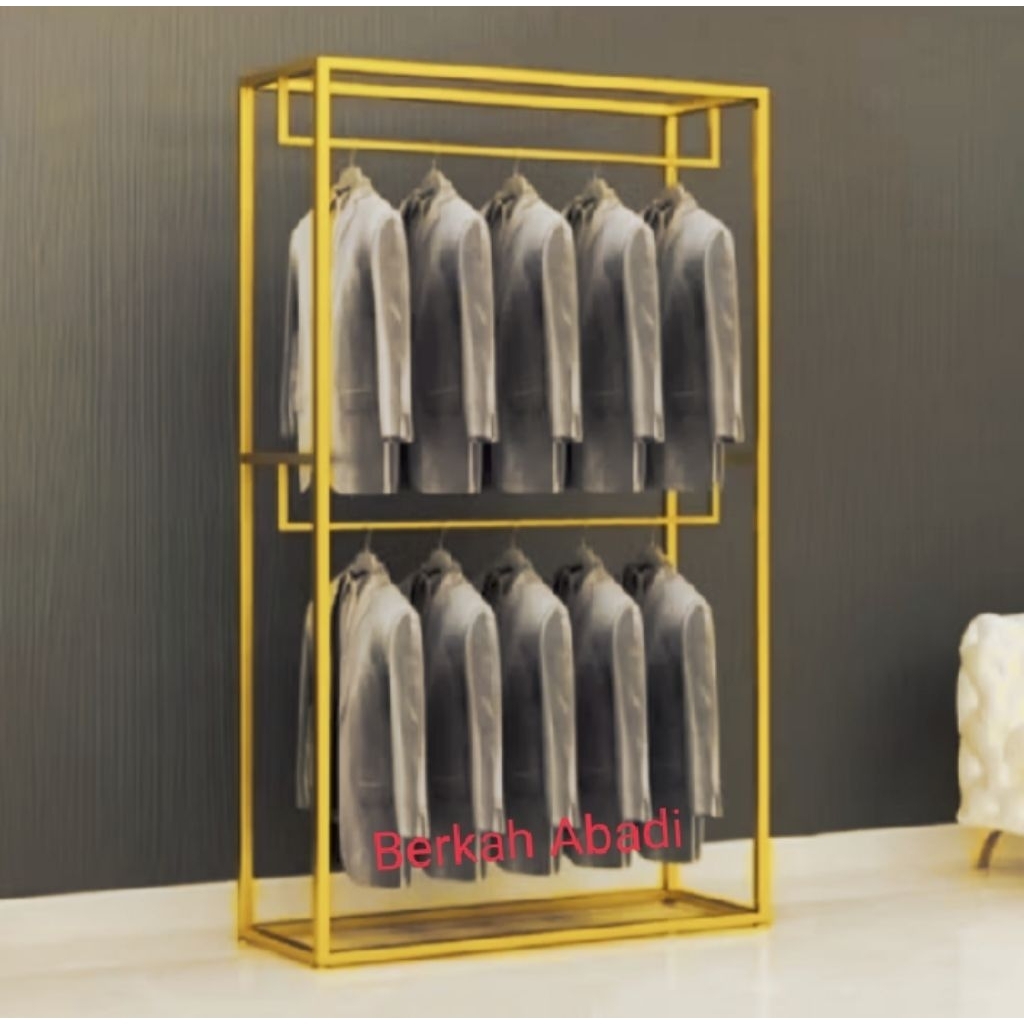 RAK GAWANG BAJU TINGKAT TINGGI 2 METER JEMURAN BAJU