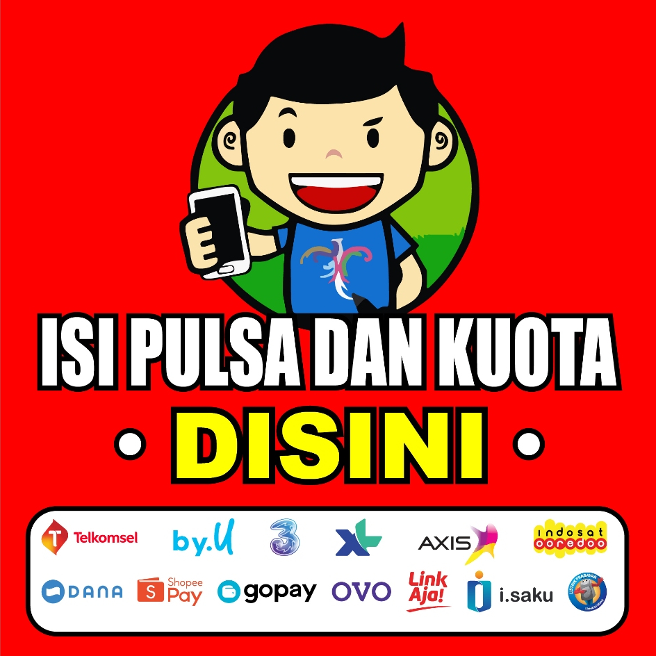 BANNER MINI KONTER SPANDUK PULSA