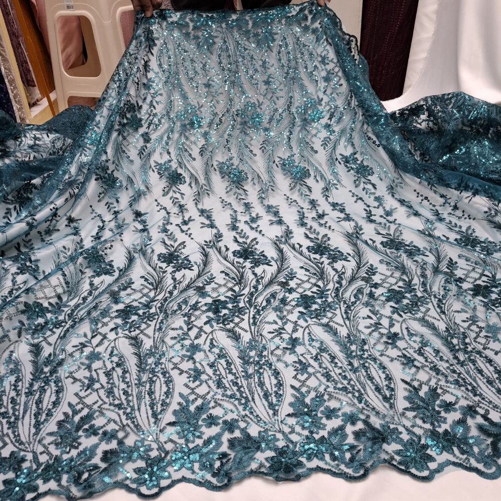 kain tile bordiran kebaya pengantin Payet spenggel terbaru