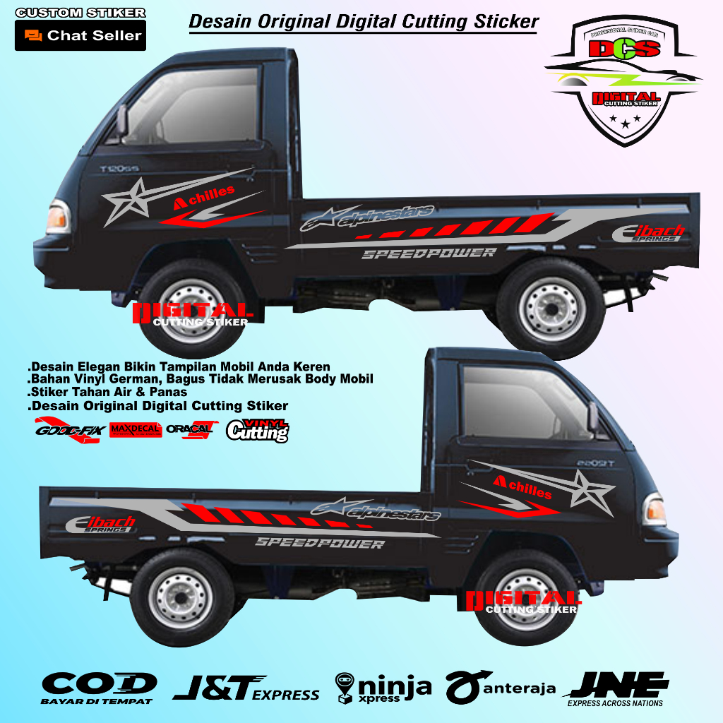 Stiker Cutting Mobil Pickup Futura Stiker Variasi Mobil Pickup Carry Futura
