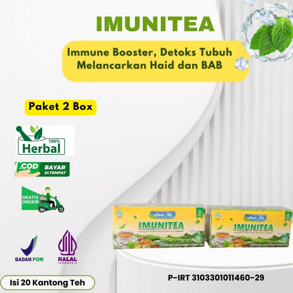

IMUNITEA - Paket 2 Box | Teh Rimpang ala JSR | Detoks | Imunitas | Melancarkan Haid