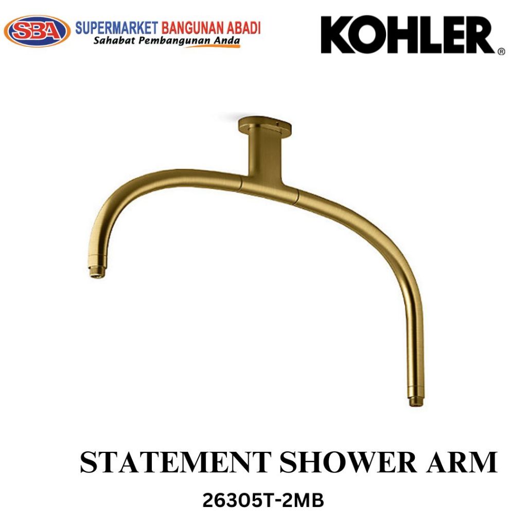 Statement Iconic Dual Shower Arm Kohler | 26305T-2MB | Statement Kohler | Shower Kohler