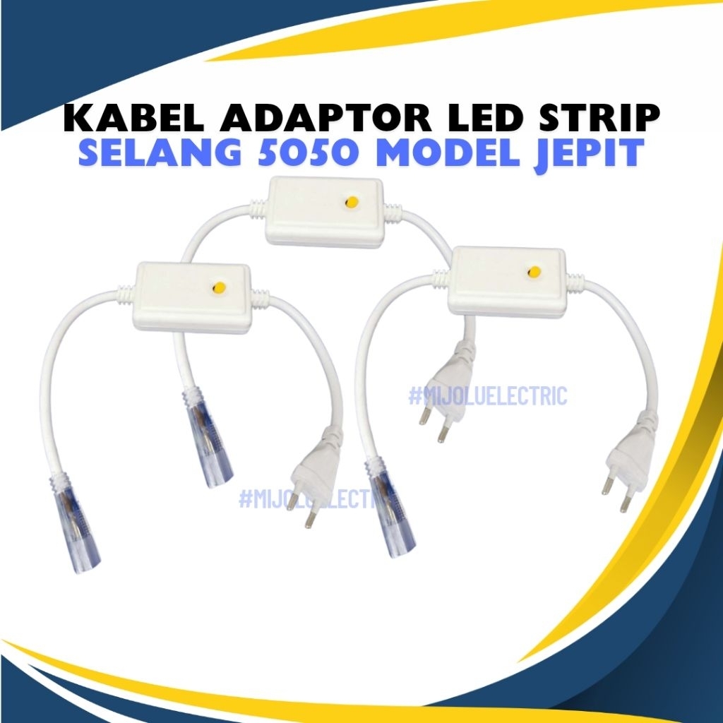 Sambungan Konektor Lampu Strip 220V / Konektor Led Strip Jepit/ Soket Led Strip RGB 4 Jarum Socket l