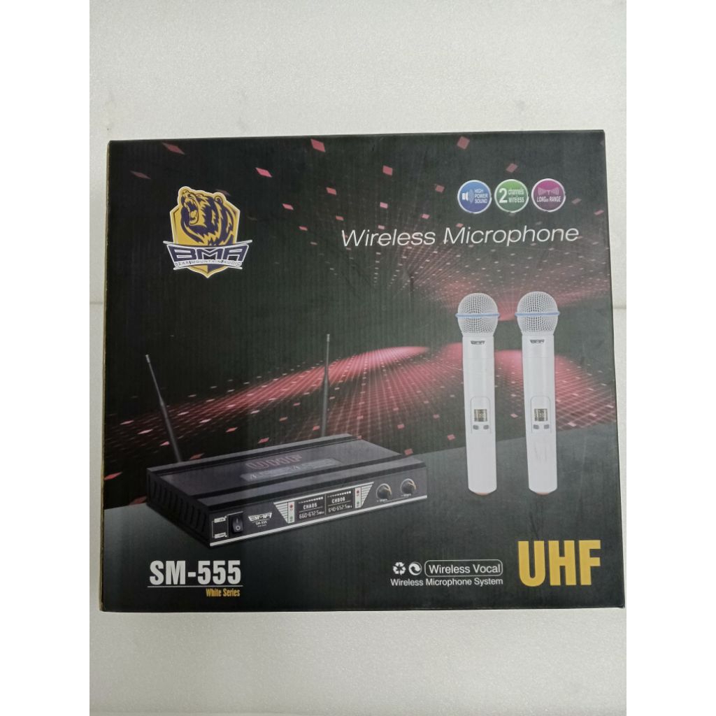 microphone wireless BMA SM-555 white series