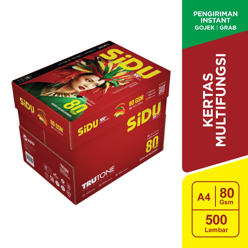 

[INSTANT JABODETABEK] SiDU Kertas Fotocopy 80 GSM A4 - 1 Boks = 5 Rim
