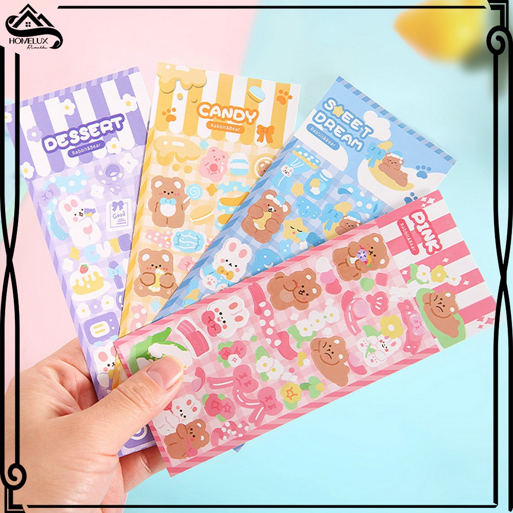 

HOME-C1107 Sticker Waterproof Hologram Motif Kartun Korea Lucu / Stiker Motif Anti Air Cute Decoration