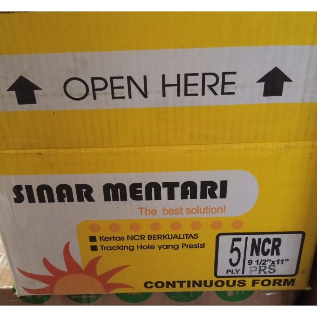 

continuous form 9.5x11, 5 ply sinar mentari