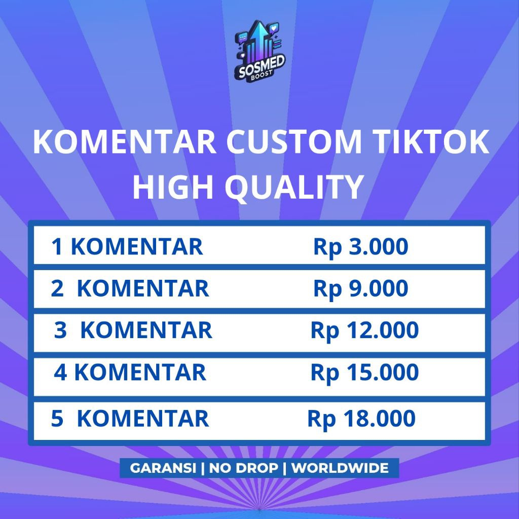 KOMENTAR TIKTOK BISA RIQUES BERGARANSI