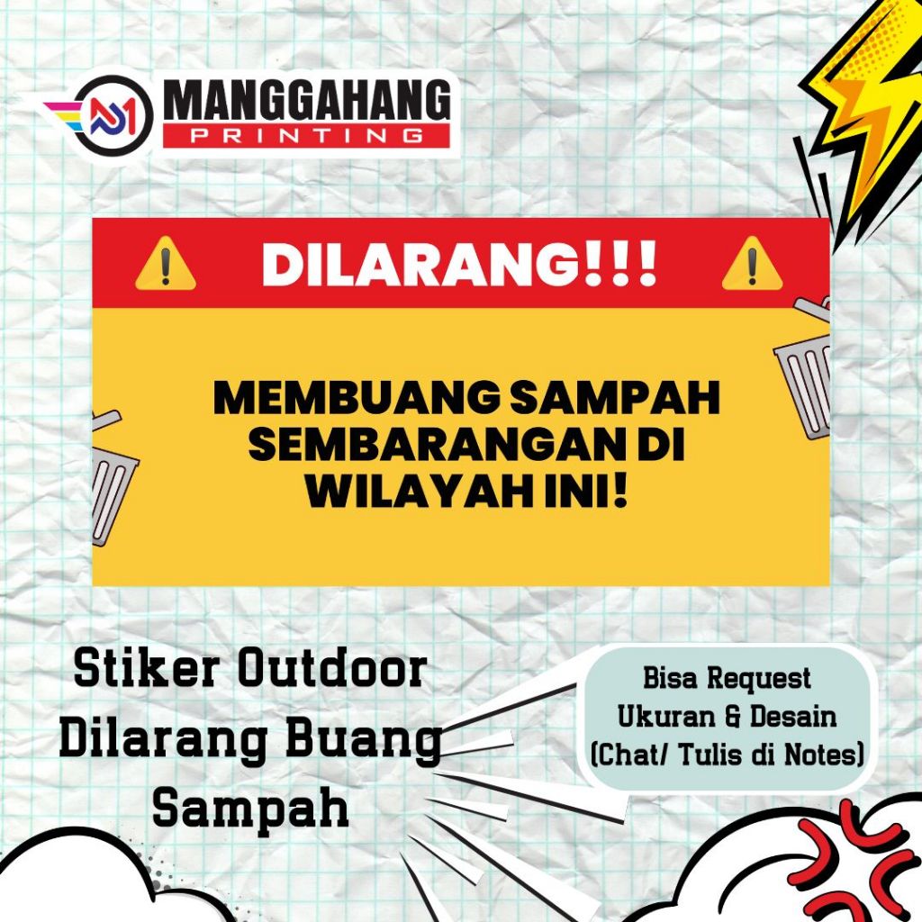 

STIKER VINYL DILARANG BUANG SAMPAH