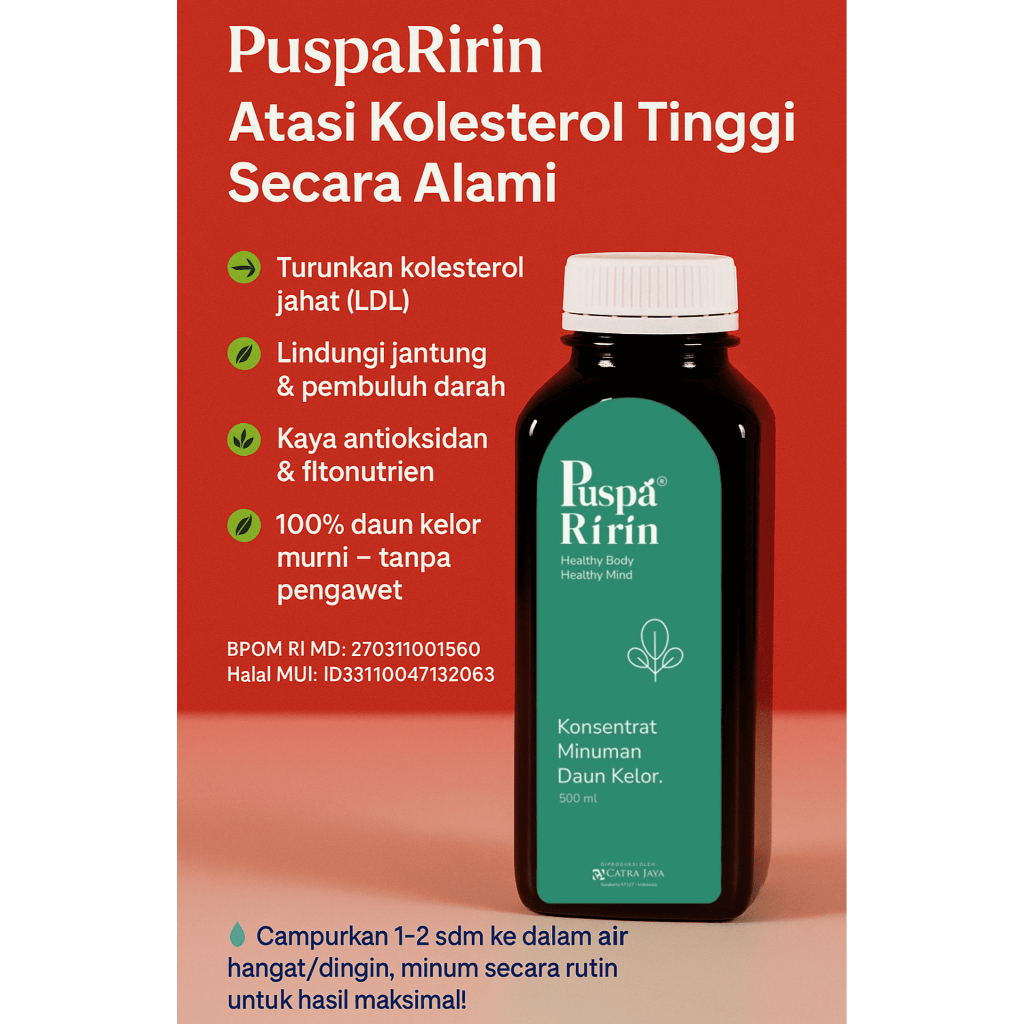 

Pusparirin Solusi Alami Turunkan Kolesterol 500ml