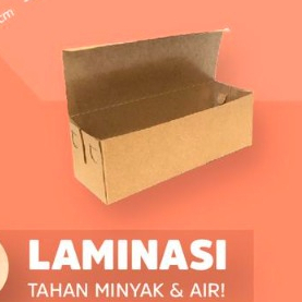 

Dus Kotak Polos Warna Coklat 1 Pcs Catering Snack Box Corndog Dan Sosis Bakar Kraf Laminasi