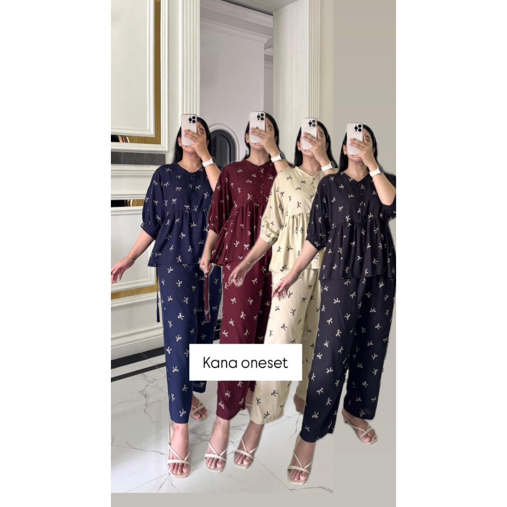 ONESET ANISA/SET ONESET KANNA/TALI PINGGANG/BUSUI FRENDLY/ RAYON PREMIUM/SET PIYAMA