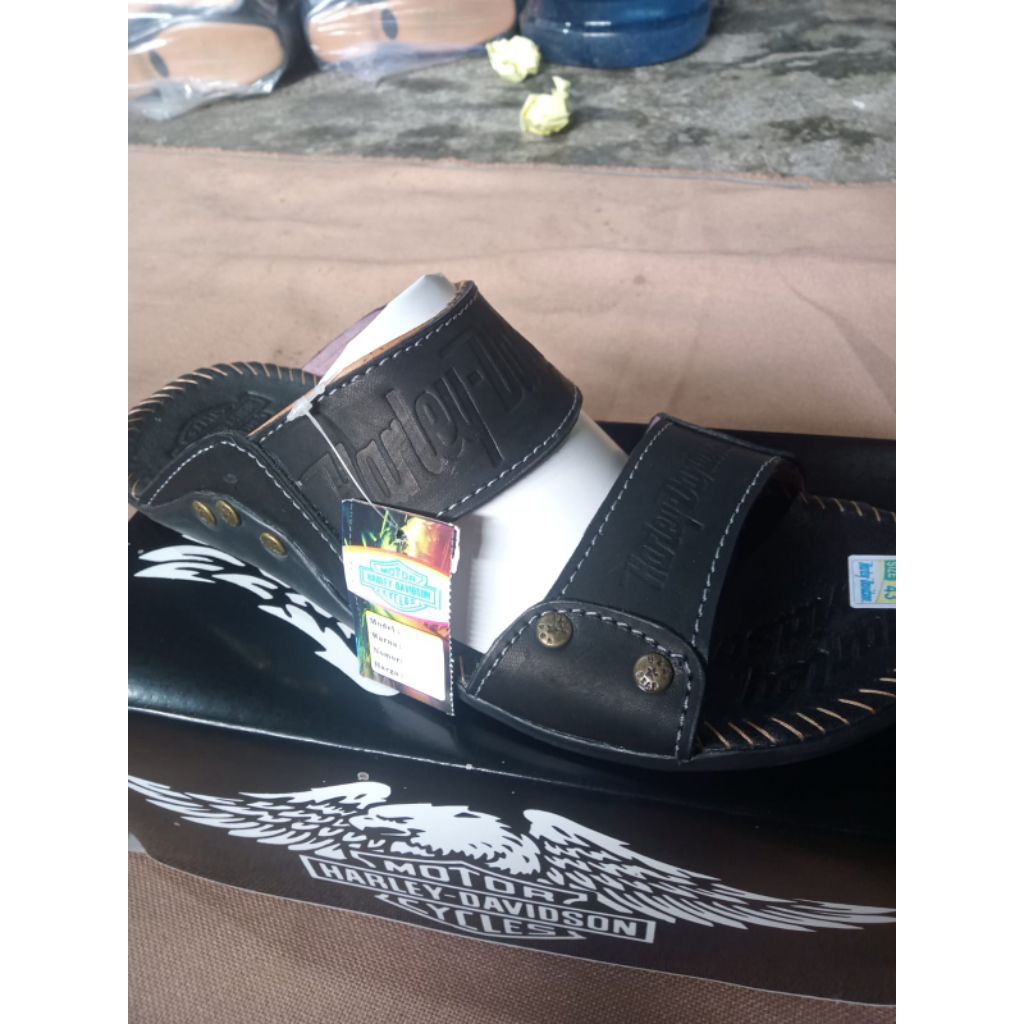 Sandal Kulit Kulit Asli Hurley Davidsion