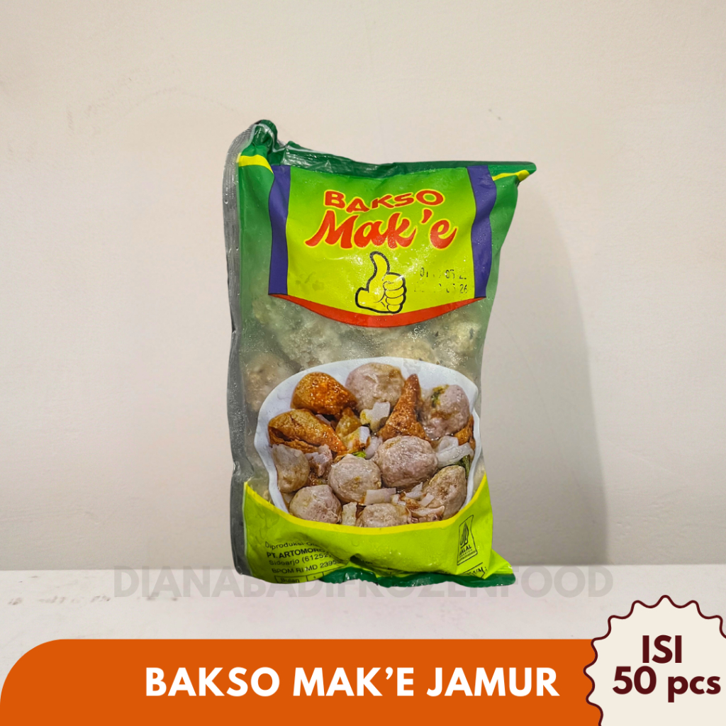 

Bakso Mak'e Jamur 500 gr Isi 50 biji (Hijau) Murah