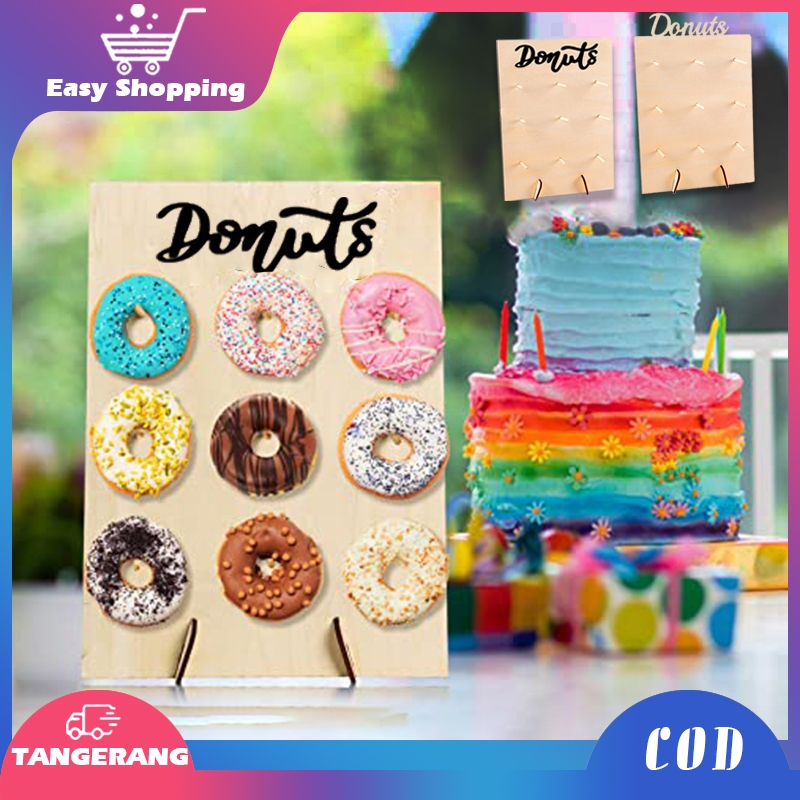 Donut Stand Tempat Display Donat Kayu Rak Donat Tempat Display Donat