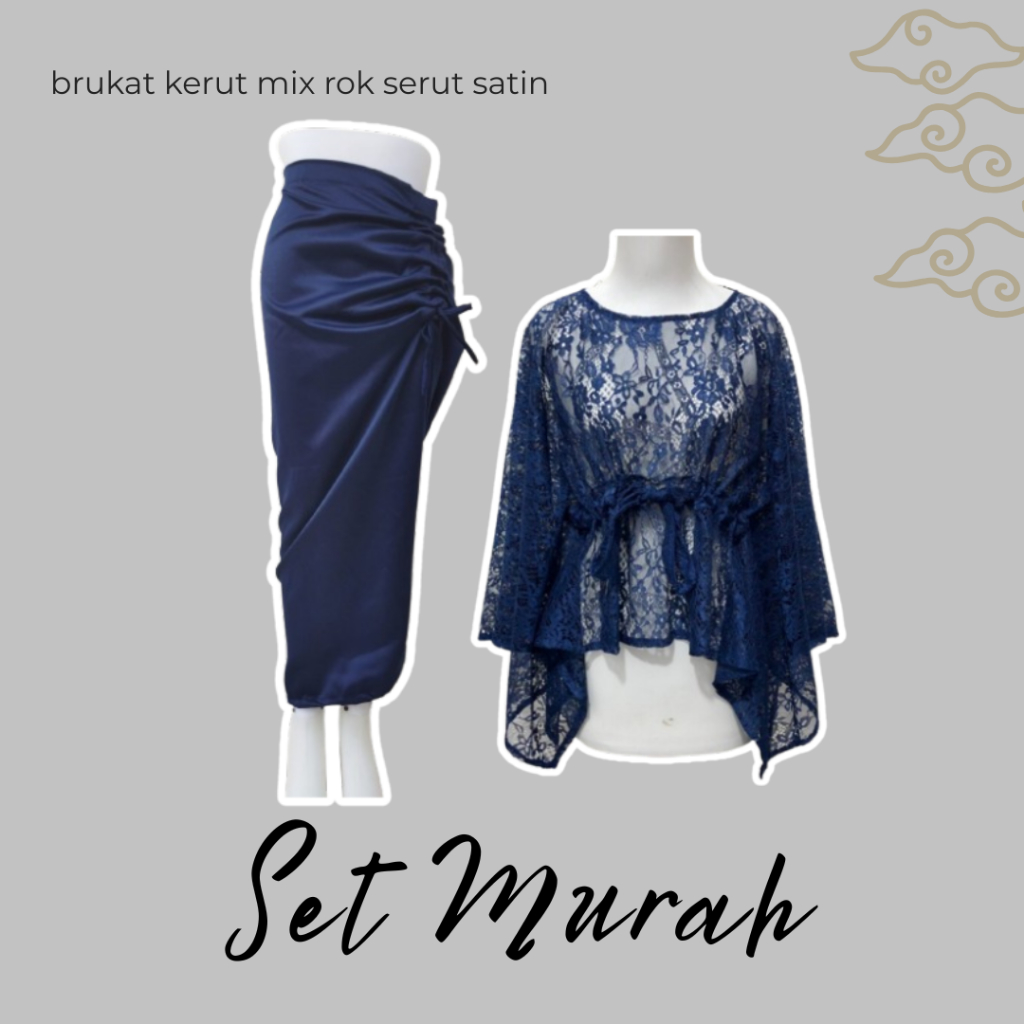 One set outer brokat / outer brokat kondangan kekinian / outer brokat premium / satu set outer dan r