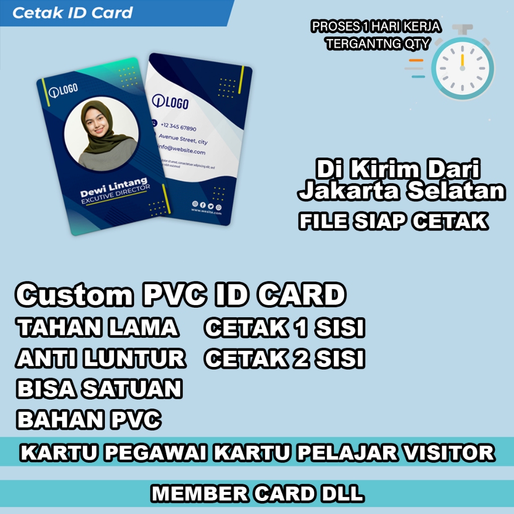 

Cetak ID Card Cepat dan Murah Anti Pudar