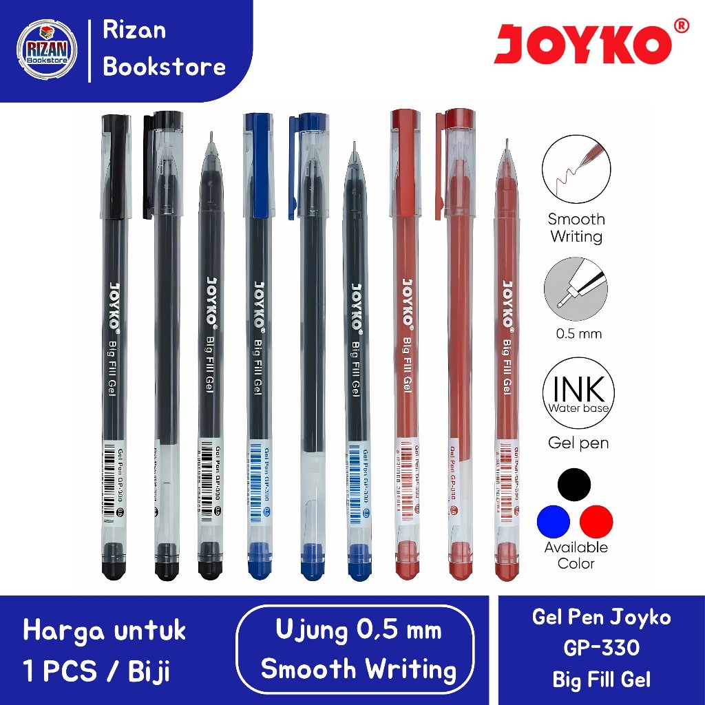 

[1 Buah] Pena Gel / Gel Pen / Bolpoin Gel JOYKO GP-330