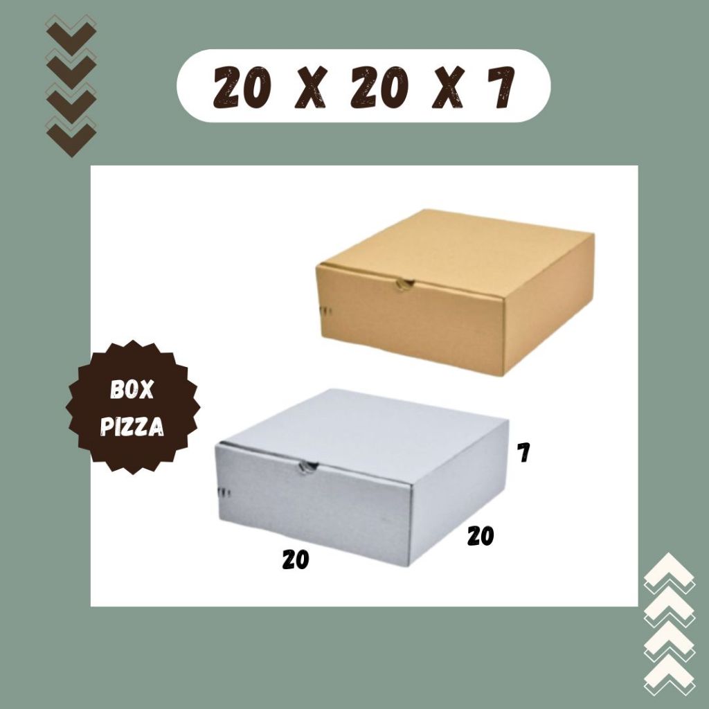 

Box 20x20x7 LD Kardus/Karton/Polos/Pizza/Nasi/hampers