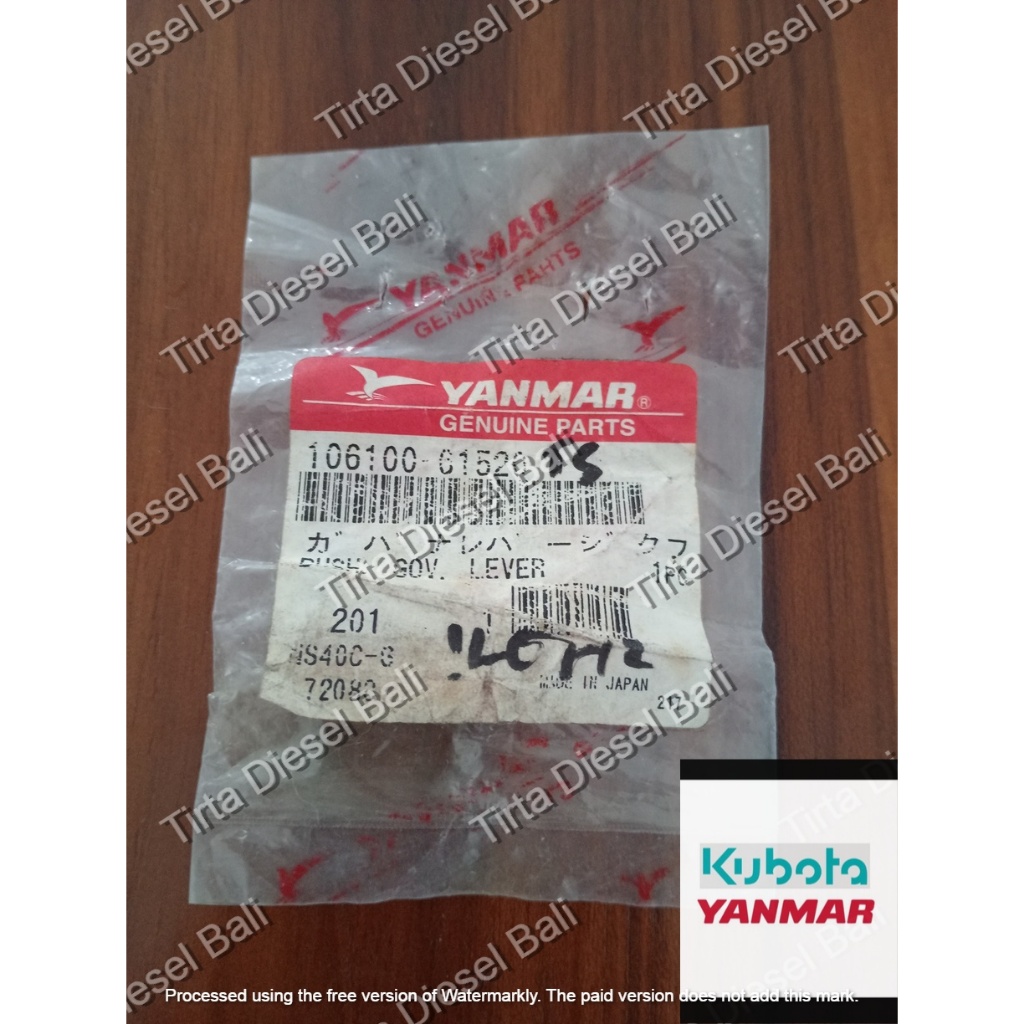 YANMAR BUSH GOVERNOR LEVER B.B.T BOS STANG GAS GUBERNUR TS 50 106100-61520 ORIGINAL
