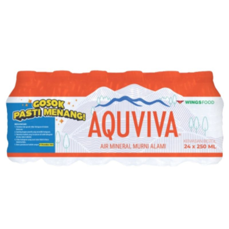 

Air Mineral Aquviva 250ml (1 pack isi 24 botol)/ KHUSUS INSTANT/ AQUVIVA