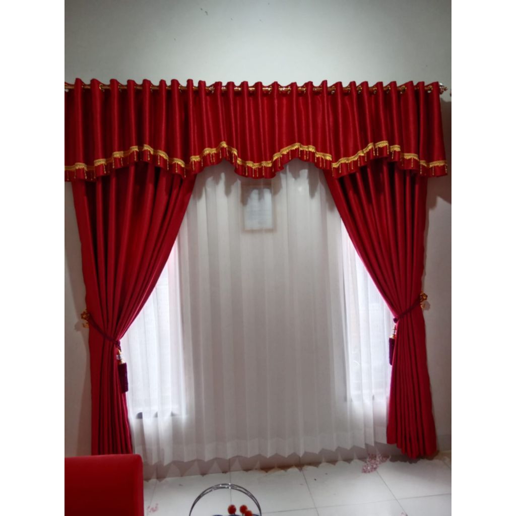 SET GORDEN PINTU DAN JENDELA PONI Depan ZigZag