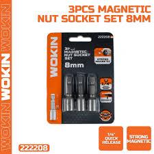 3Pcs Magnetic Nut Socket Set Wokin - 10mm