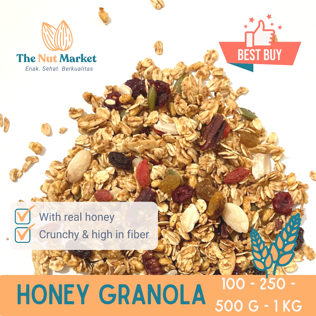 

Honey Granola 100 gram - 1kg Buah & Kacang lebih banyak