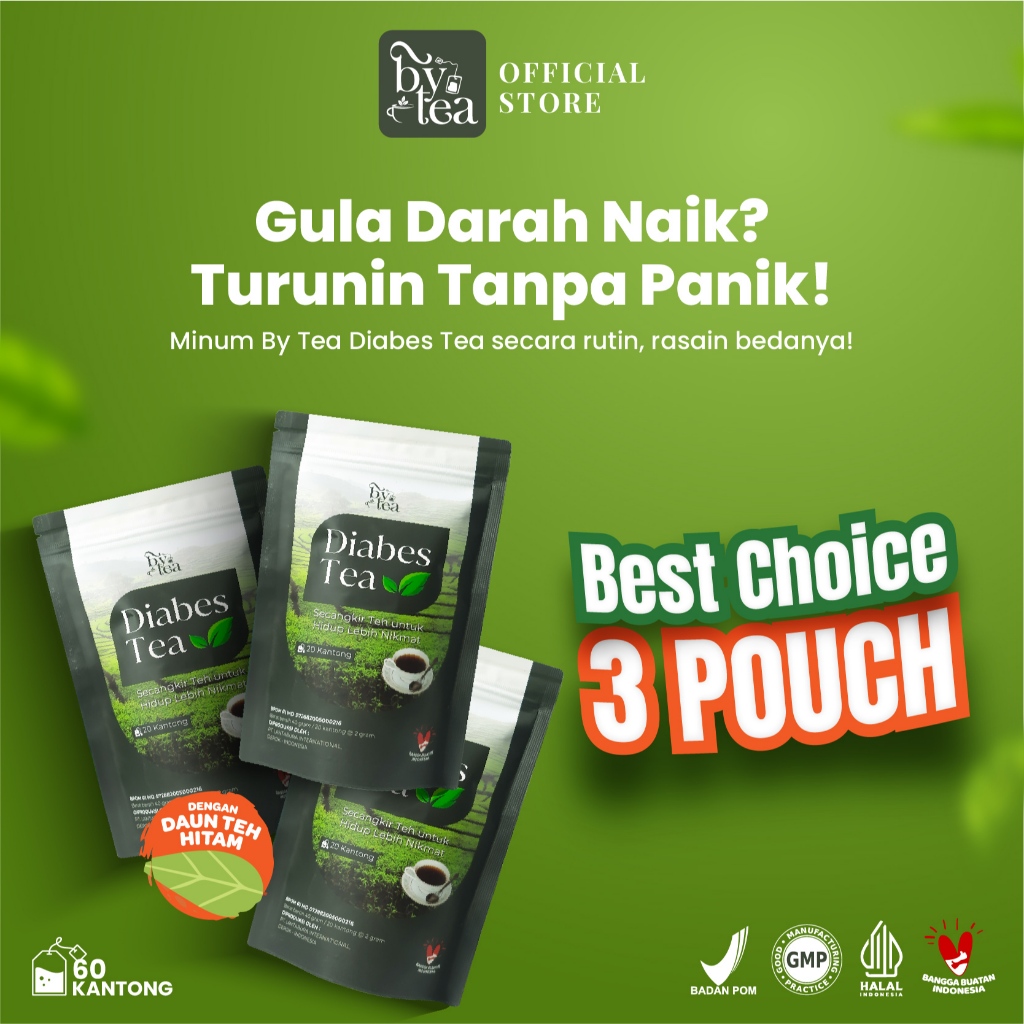 

ByTea Diabes Tea Premium - Membantu Menurunkan Kadar Gula Darah Dalam TUBUH