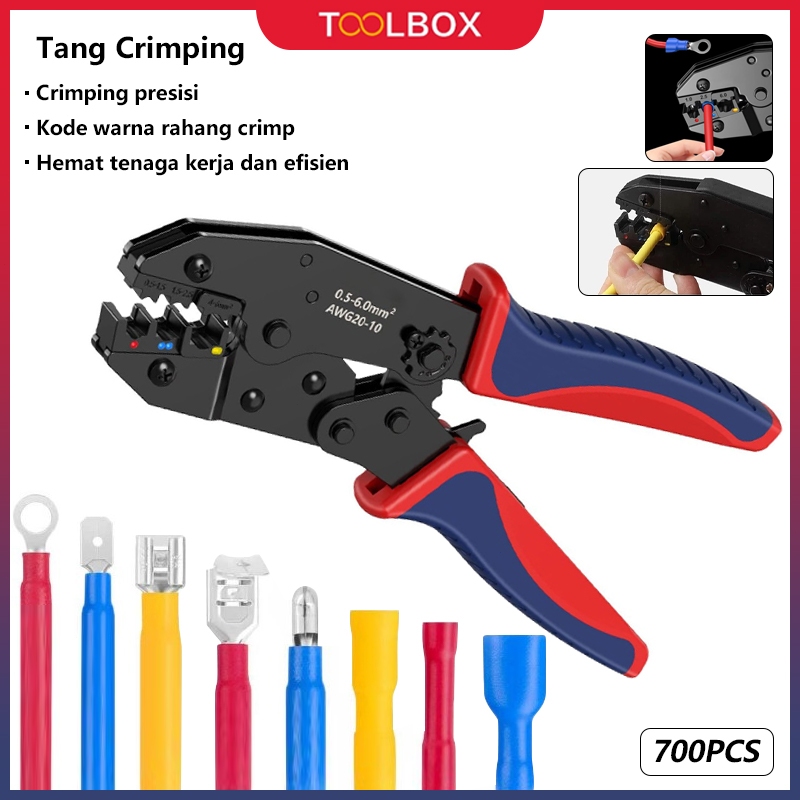 UMA710 Toolbox Tang Crimping Skun Kable AWG 20-10, Tang Crimping Multifungsi/ Tang Crimper Untuk