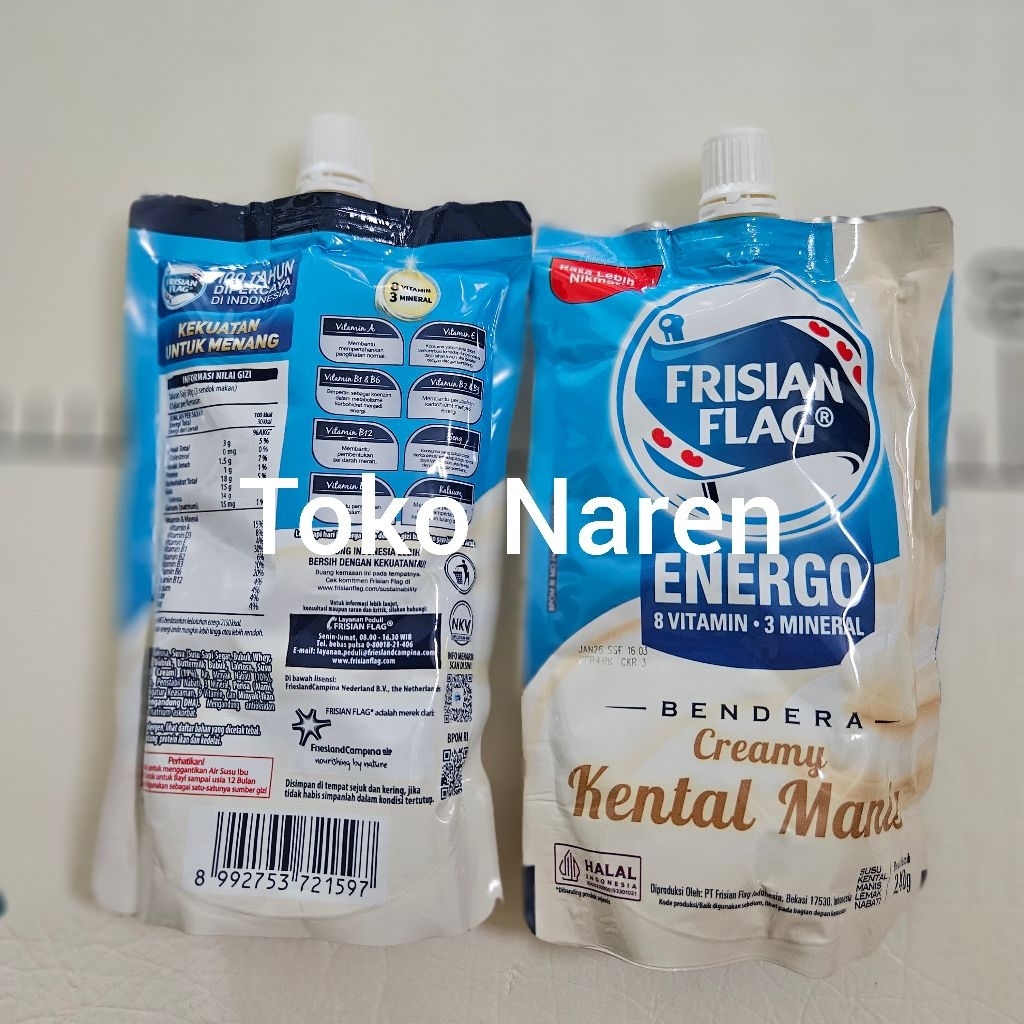 

FRISIAN FLAG ENERGO 8VITAMIN 3MINERAL CREAMY KENTAL MANIS ISI 240gr
