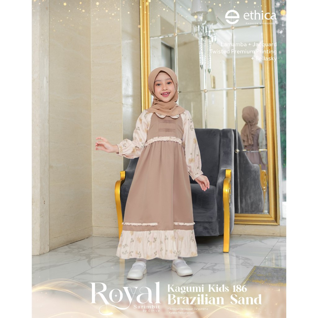 KAGUMI KIDS 186 BRAZILIAN SAND / GAMIS ANAK / ROYAL / ETHICA / ROYAL BY ETHICA / BUSANA ANAK