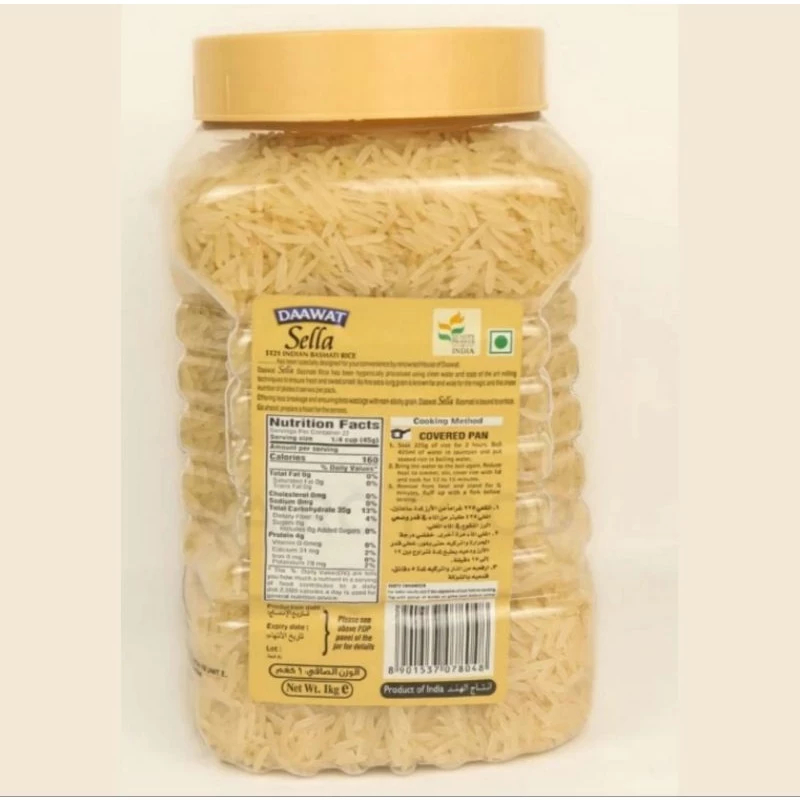 

RB Beras Basmati Daawat 1kg Beras India Daawat 1 kg Kemasan Toples Premium