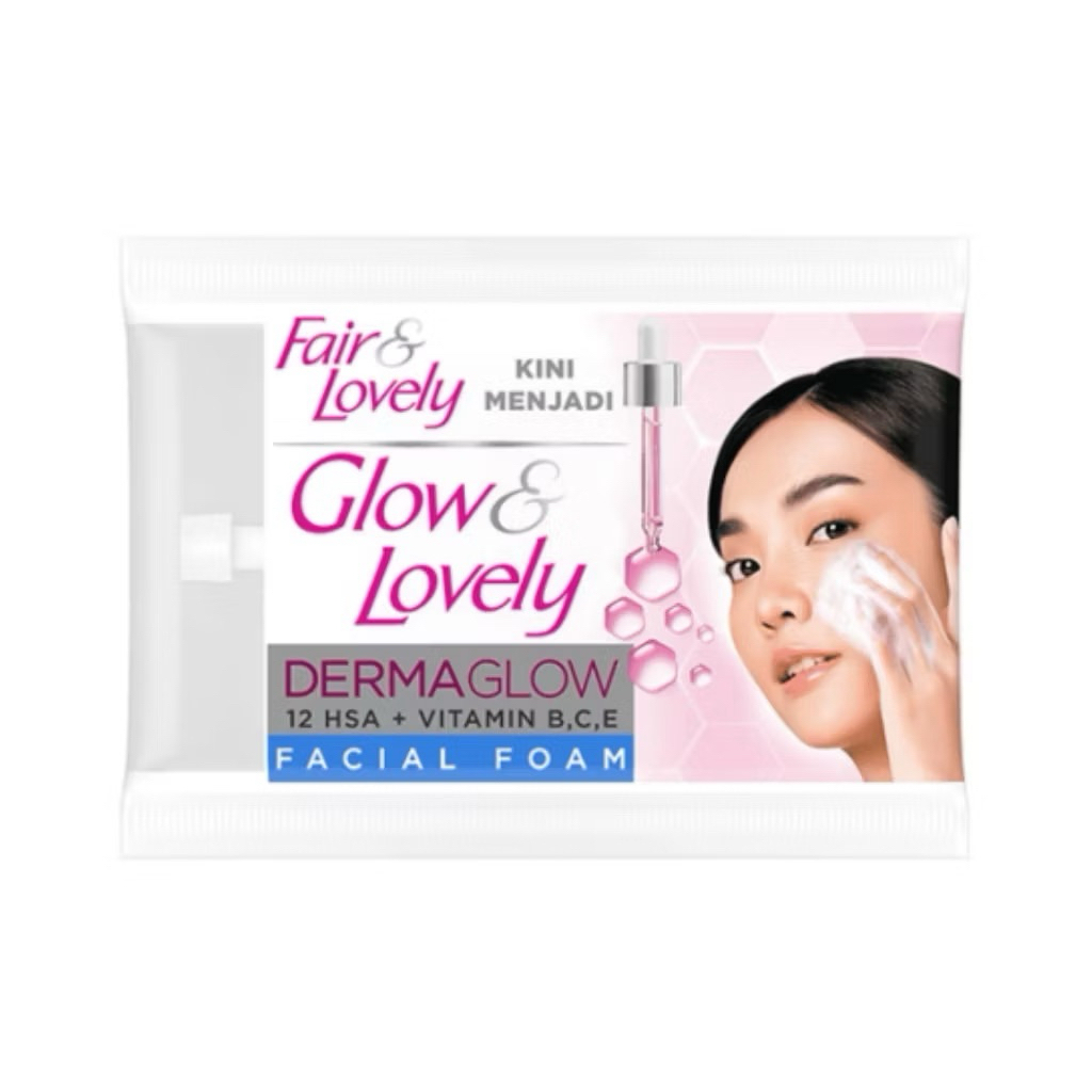 FAIR & LOVELY | GLOW & LOVELY DERMA GLOW 12 HSA + VITAMIN B,C,E FACIAL FOAM 8gr [SACHET]