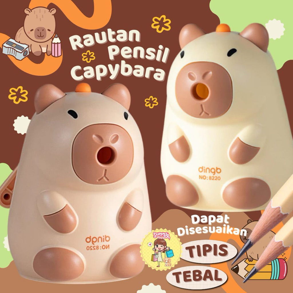 

Sharpener Rautan Serutan Putar Capybara/Rautan Putar Capybara/Serutan Pensil Astronout Rocket/Rautan Pensil Capybara/Rautan Pensil Astronout