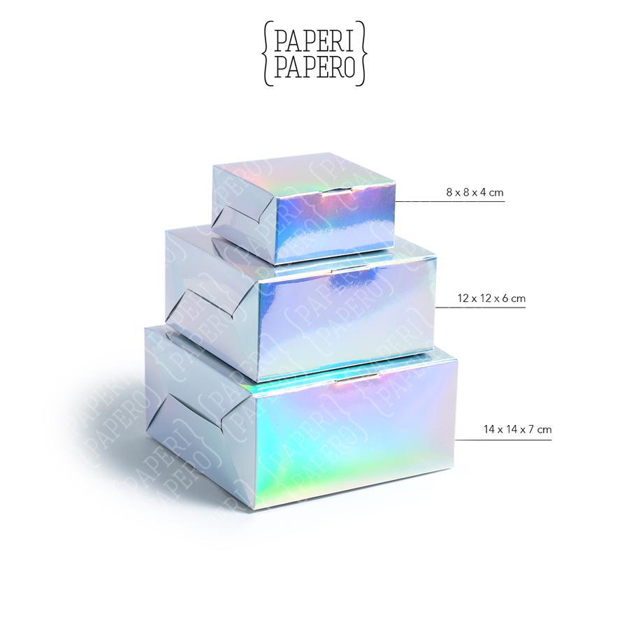 

Dus Kotak Mengkilat Hologram Snack Box Dus Kotak Makan Hampers Unik Holographic Dus Kado Hampers