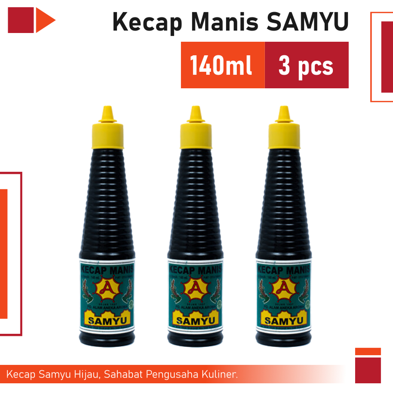 

Kecap Manis Samyu Botol Mini 140ml - 3pcs - Kecap Fermentasi