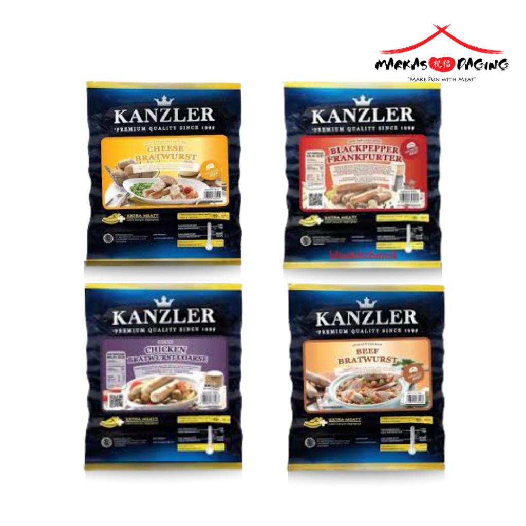 

Kanzler sosis| Bockwurst / blackpepper frankfurter / bratwurst Chesee - Markasdaging