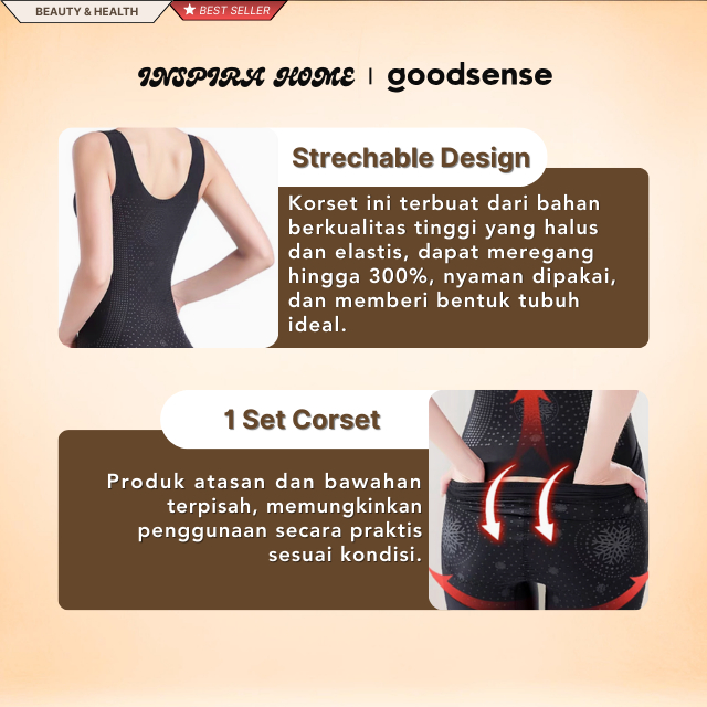 InspiraHome Korea Teknologi Slimming Suit Korset Pelangsing Pasca Melahirkan Normal Secar Postpartum