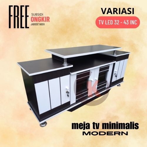 Meja tv minimalis modern 32 ich - 43 inch led / Tabung motiv Elegan "Sudah di rakit