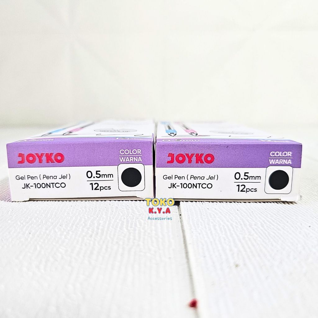 

Ay00! (12PCS) PULPEN PEN GEL JOYKO/PULPEN TINTA HITAM/PULPEN JOYKO COVER WARNA WARNI /JK-100NTCO