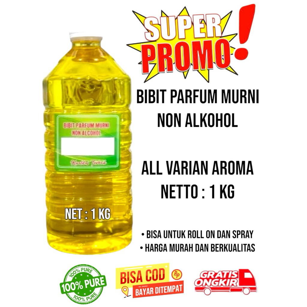 { 1KG } BIBIT PARFUME MURNI NON ALK0HOL TERMURAH DAN BERKUALITAS