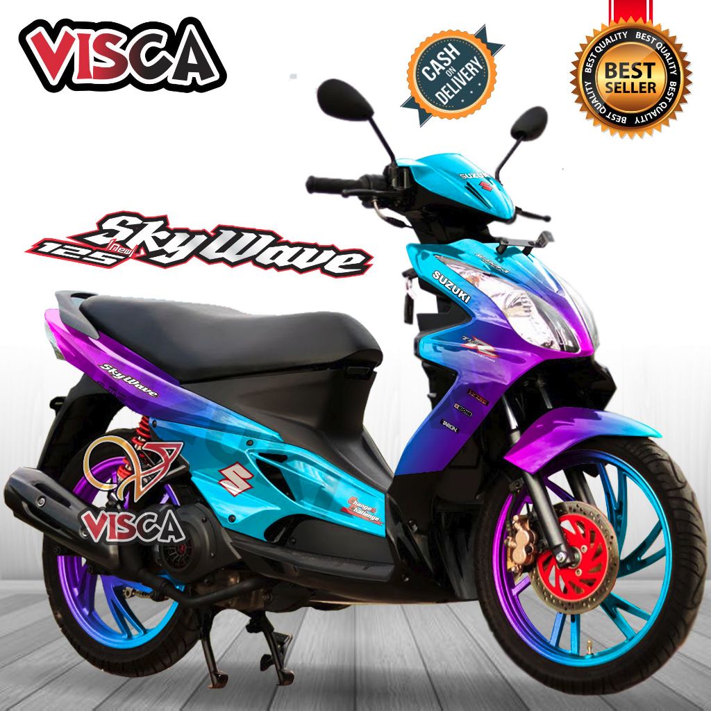 Decal Skywave 125 Full Body Stiker Skywave 125 Full Body Striping Skywave 125 BUNGLON