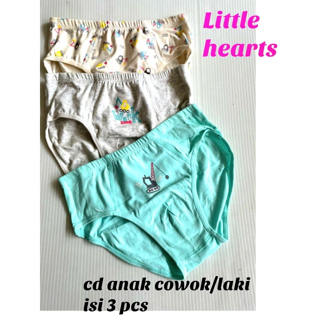 Isi 3 - Celana Dalam Anak Laki-Laki Little Hearts by Young Hearts 703