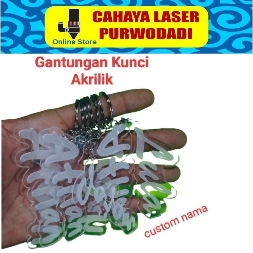 Gantungan kunci akrilik custom nama / ganci akrilik nama / gantungan kunci akrilik nama