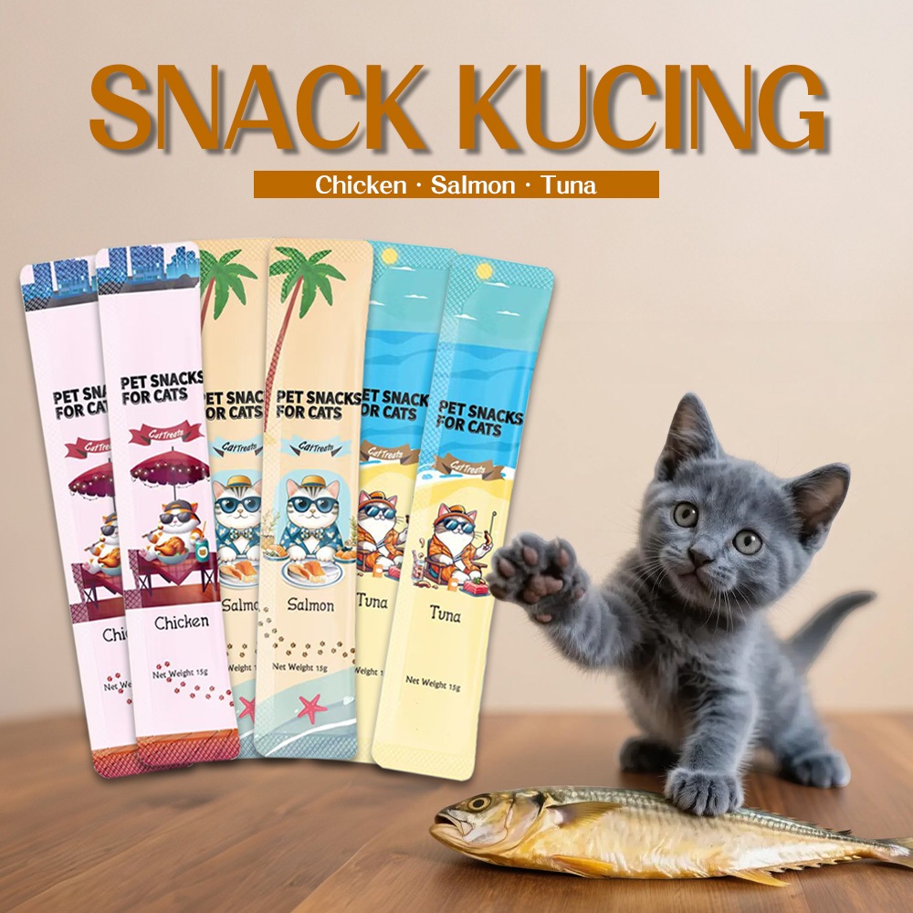 Wet Food Kucing Murah Meriah Snack Kucing Murah Random Peliharaan Snack Kucing Cat Snack Creamy Maka