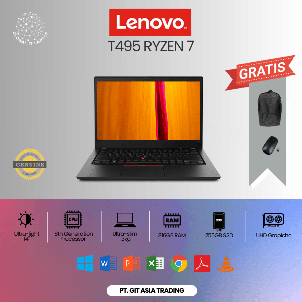 LAPTOP LENOVO THINKPAD T495 RYZEN 7 3700U