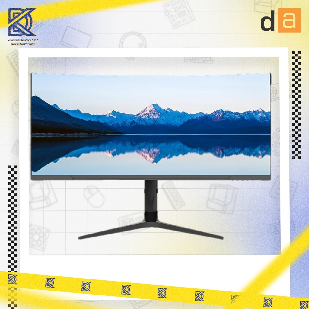 DIGITAL ALLIANCE LED MONITOR VA PANEL 34 INCH / 34'' INCH 4K 180HZ BLACK CURVED SUPPORT