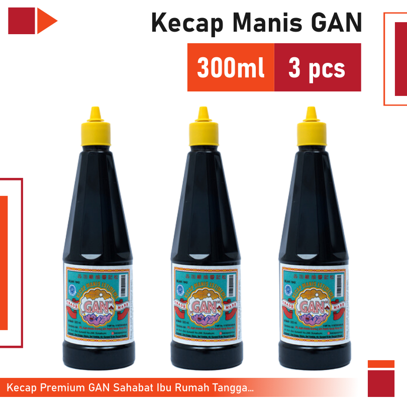 

Kecap Manis GAN Botol 300ml - 3pcs - Kecap Fermentasi