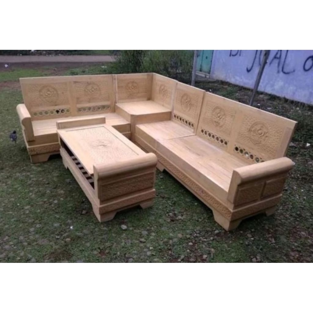 Kursi Tamu Sudut Modern Kayu Jati Kursi Tamu Sudut Minimalis Kayu Jati